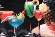 Cocktails Bacardi ,  Caipiriña, Stinger e Sidecar